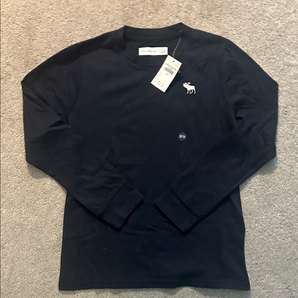 Boys Navy Blue Long Sleeve Shirt